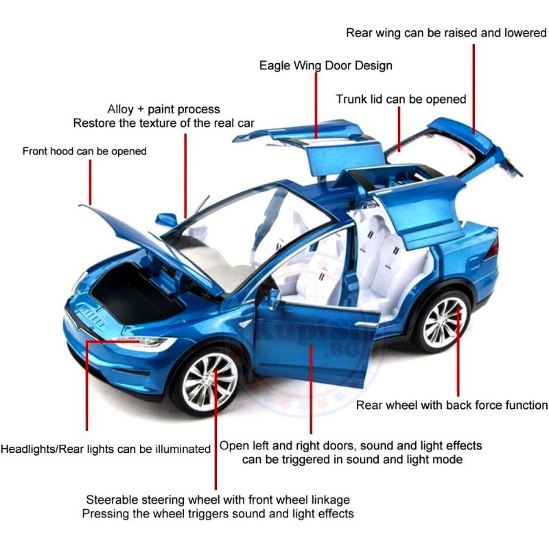 Метална кола Tesla Model X