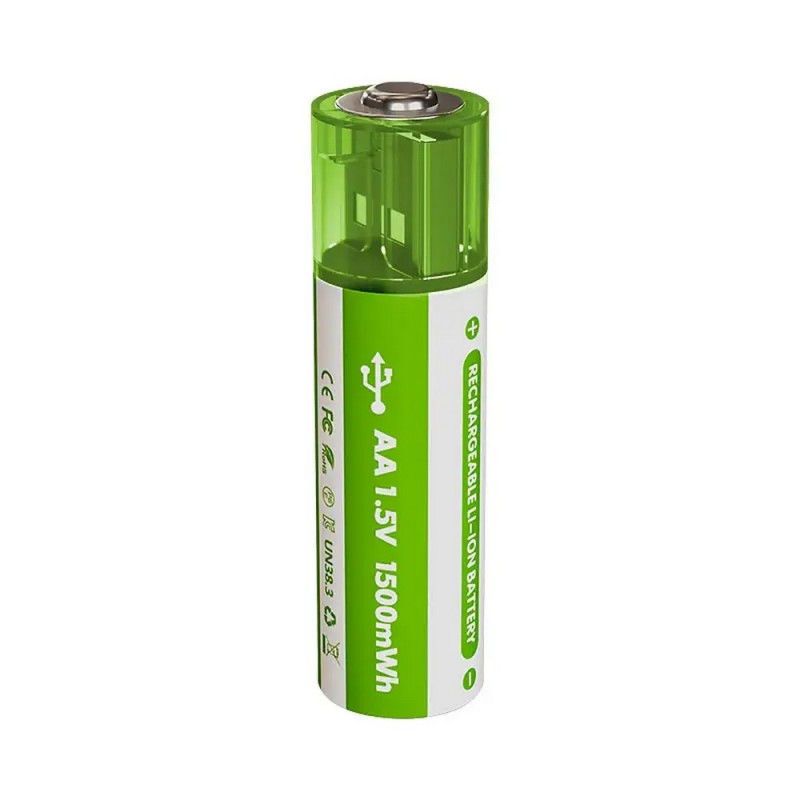 USB Батерия, Презареждаща, 1.5V, 1500mAh, AA