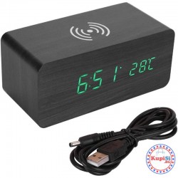 Часовник с Безжично Зарядно за телефон Часовник с Безжично Зарядно за телефон