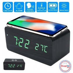 Часовник с Безжично Зарядно за телефон Часовник с Безжично Зарядно за телефон