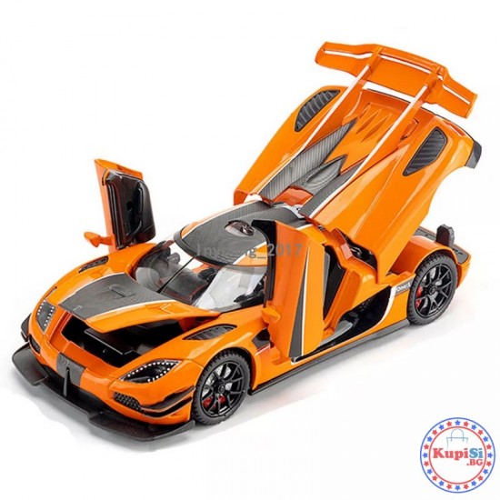 Метална спортна кола 1:24 мащаб Метална спортна кола 1:24 мащаб