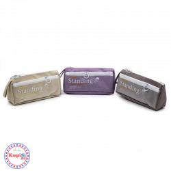 Розов несесер за училище с два ципа Розов несесер за училище с два ципа