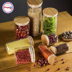 Комплект стъклени бурканчета за подправки - 7 броя 