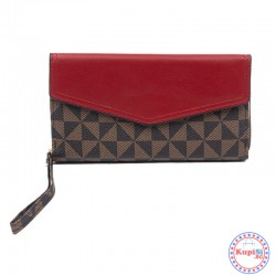 Дамски Портфейл в Червено и Кафяво