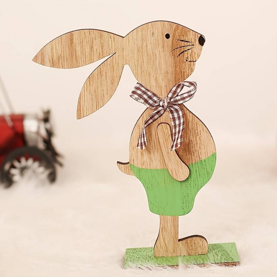Дървен Великденски заек