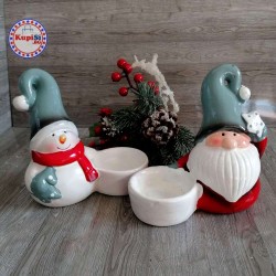 Коледни Керамични Свещници