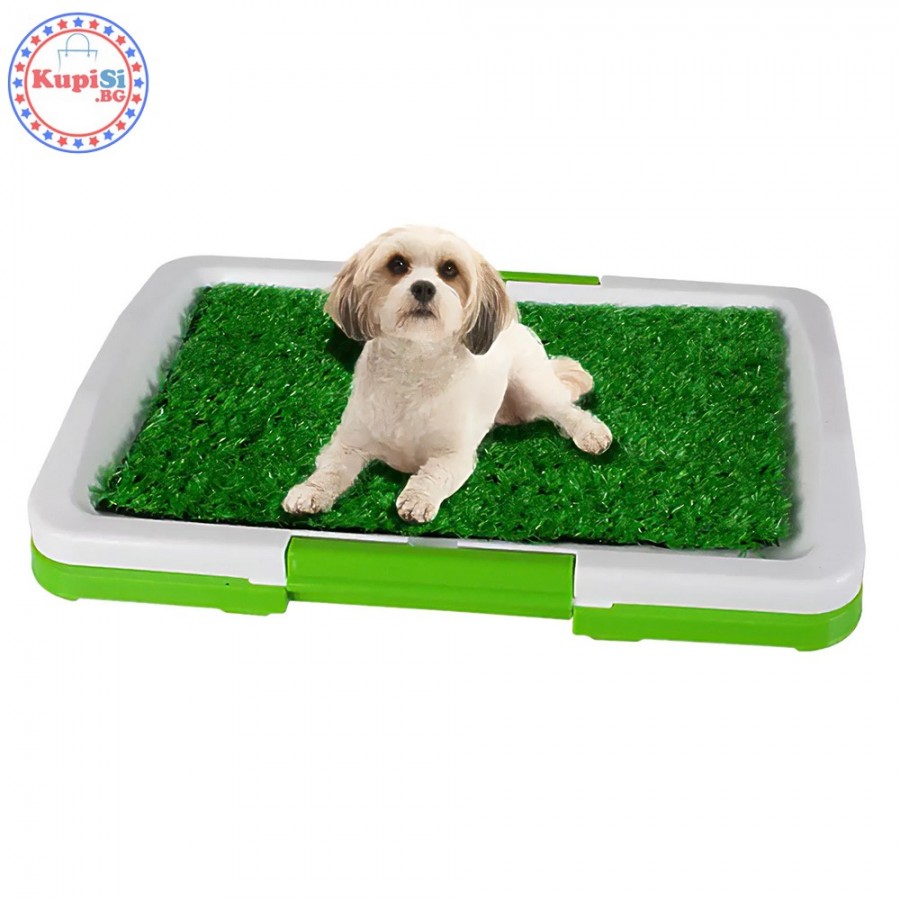 Тоалетна за кучета с трева