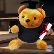 Плюшено мече с тога и шапка