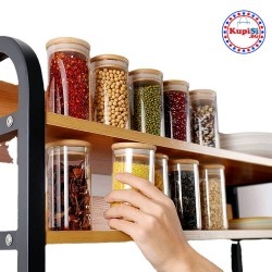 Стъклени бурканчета за съхранение на храна - 10 броя