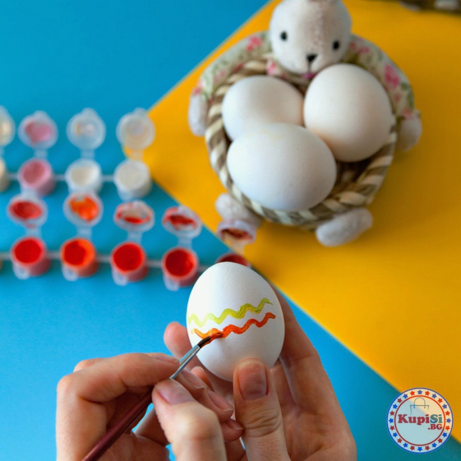 Декоративни великденски яйца с боички за оцветяване
