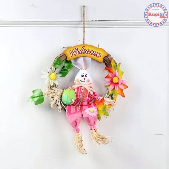 Великденски венец за врата Welcome