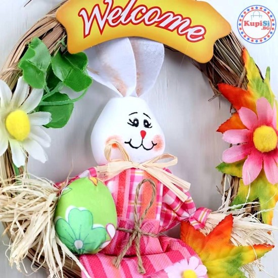 Великденски венец за врата Welcome