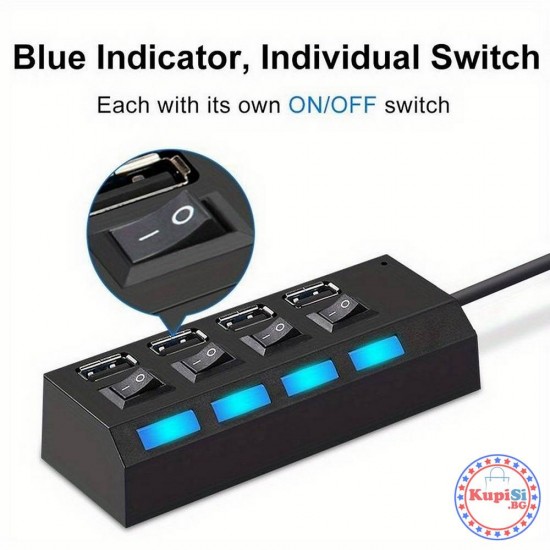 Външен USB хъб със 7 порта