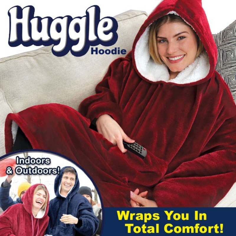 Одеяло с ръкави и качулка Huggle Hoodie