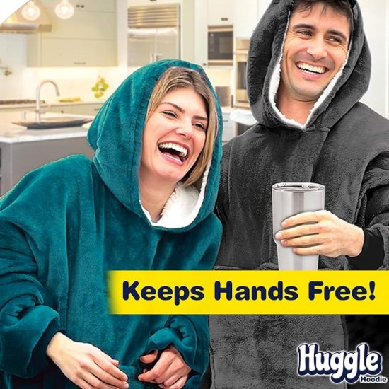 Одеяло с ръкави и качулка Huggle Hoodie