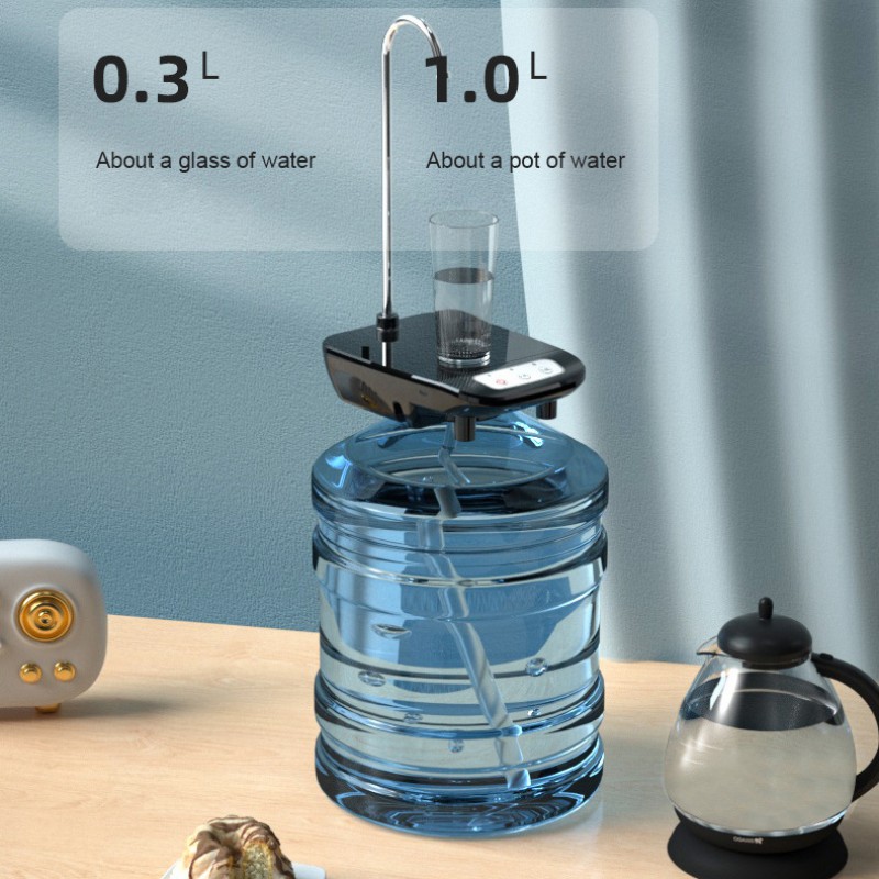 Електрическа помпа за вода с поставка за чаша, бутон за дозиране на вода