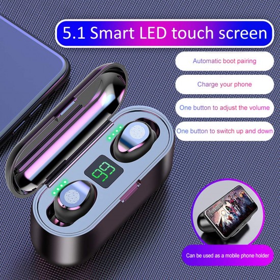 Bluetooth Безжични слушалки F9 