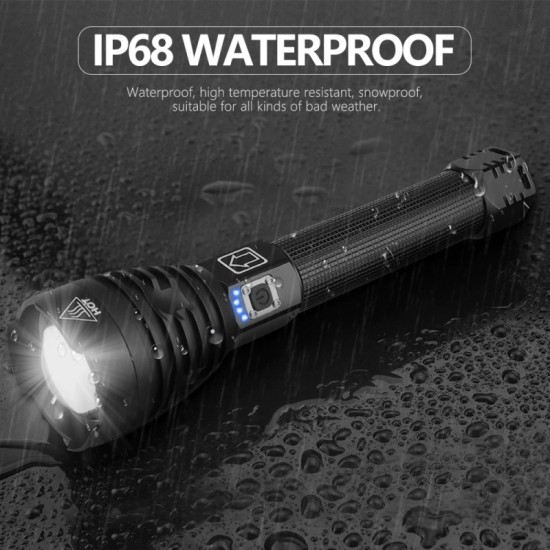 Супер мощен метален фенер P90, USB акумулаторна батерия