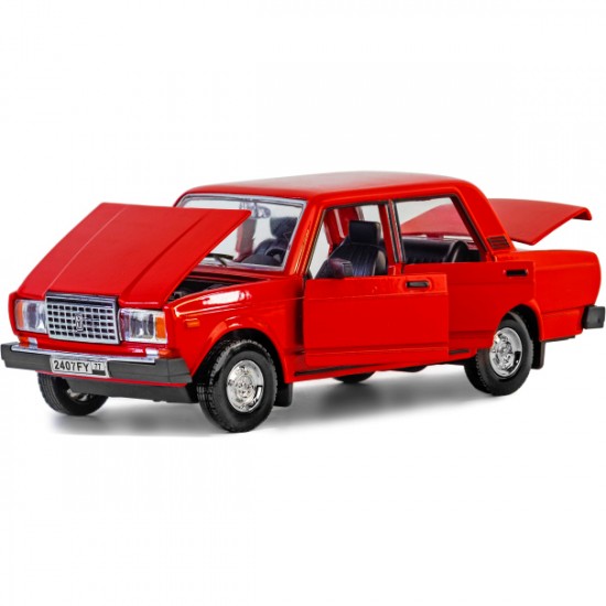Метална кола Лада, 1: 24 , Червена Метална кола Лада, 1: 24 , Червена