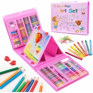 Детски комплект за рисуване 208 части, Розов