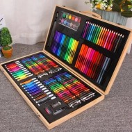 Комплект за рисуване 180 части в дървен куфар