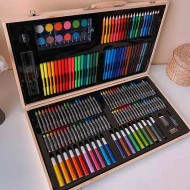 Комплект за рисуване 180 части в дървен куфар