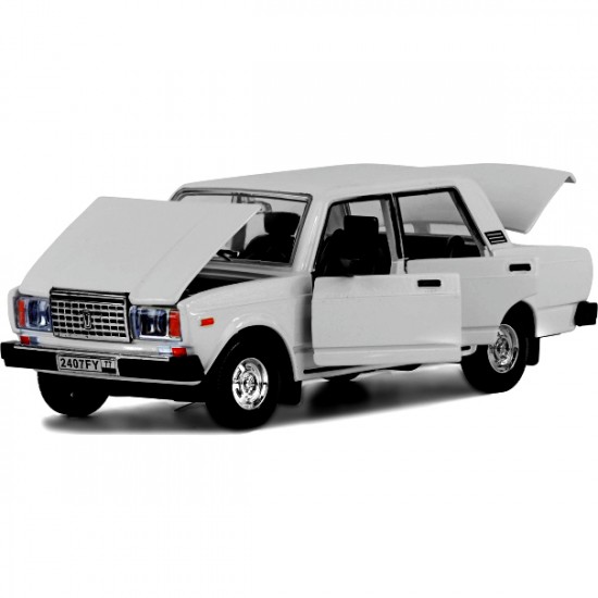 Метална кола Лада, 1: 24 , Бяла Метална кола Лада, 1: 24 , Бяла
