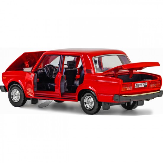Метална кола Лада, 1: 24 , Червена Метална кола Лада, 1: 24 , Червена