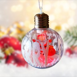 Светеща Коледна топка за елха, Дядо Коледа