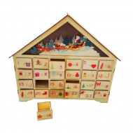 Дървен календар за отброяване на дните до Коледа