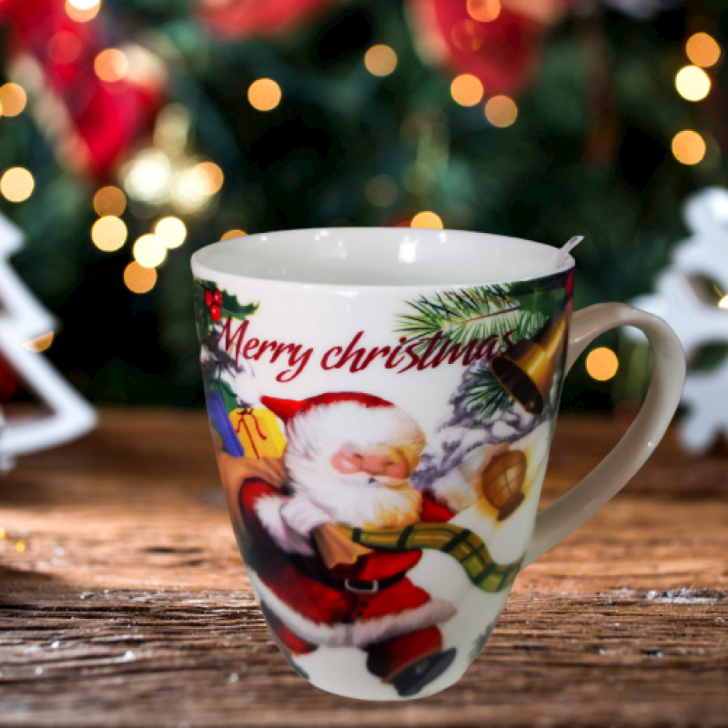 Порцеланова Коледна чаша, Дядо Коледа със шейна