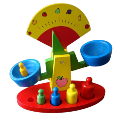 Дървена играчка, Везна с тежести