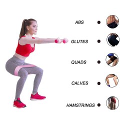 Комплект от 3 еластични ленти за фитнес, 3 нива на съпротива