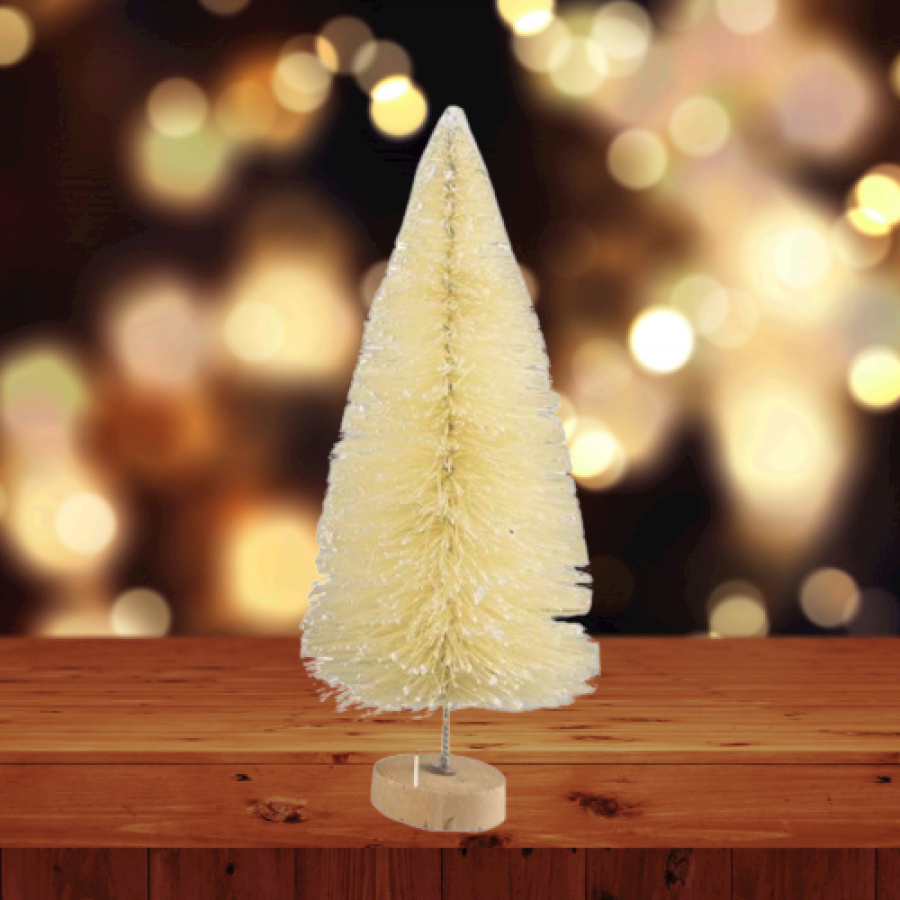 Бяла декоративна Коледна елхичка