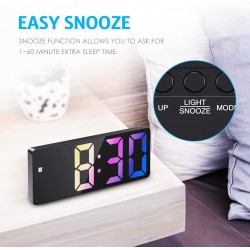 Огледален LED часовник, Шарени цифри Огледален LED часовник, Шарени цифри