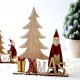 Дървена Фигурка, Дядо Коледа, Елха, Надпис Xmas
