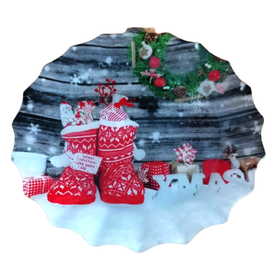 Стъклена Коледна чиния, Xmas