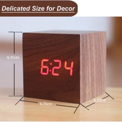 Дървен LED часовник, Квадратен Дървен LED часовник, Квадратен