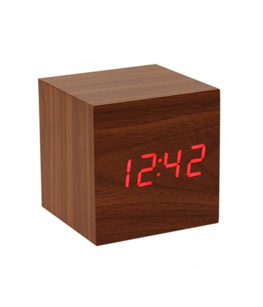 Дървен LED часовник, Квадратен