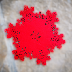 Коледни подложки за хранене, Снежинка