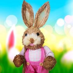 Декоративен великденски заек с лопата