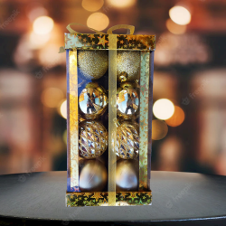 Комплект, Коледни топки, Подаръчна кутия, Златни