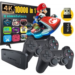 Конзола с вградени 10 000 игри, два безжични джойстика