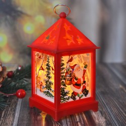 Мини коледен фенер светеща коледна украса 