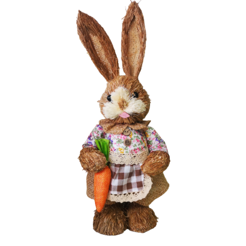 Декоративен великденски заек с морков