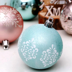 Шарени Коледни топки със снежинки