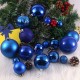 Коледни топки за украса сини 5 модела 