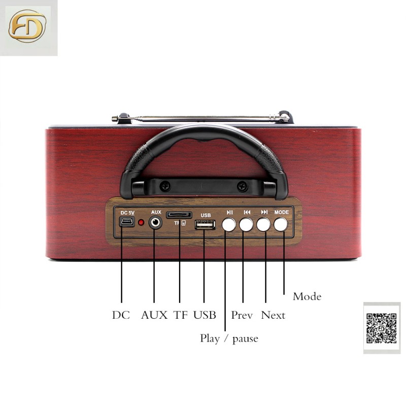 Радио MEIER M-115BT, Bluetooth, USB, SD, FM , Ретро дизайн