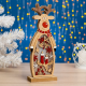 Светеща Дървена Фигурка, Елен, Коледна украса