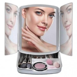 Светещо Огледало с органайзер за гримове